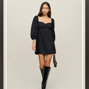 Reformation Farley Dress Black - Size 2